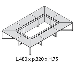 L.480 x p.320 x H.75 [+€2321,00]