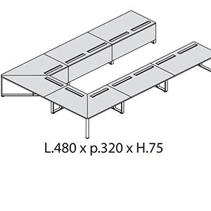 L.480 x p.320 x H.75 [+€1040,00]