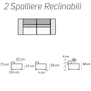 2 Spalliere Reclinabili [+€1076,00]