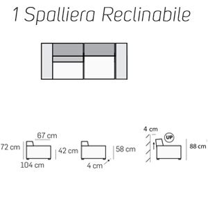 1 Spalliera Reclinabile [+€618,00]