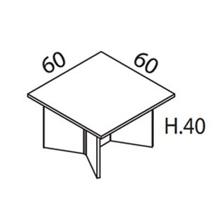 L.60cm x P.60cm