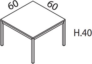 L.60cm x P.60cm