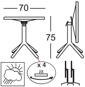 70cm x 70cm