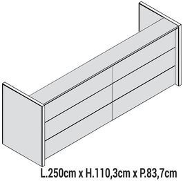 Lunghezza 250cm [+€290,00]