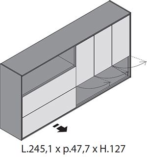 H.127cm