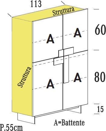 Profondità 55cm [+€280,00]