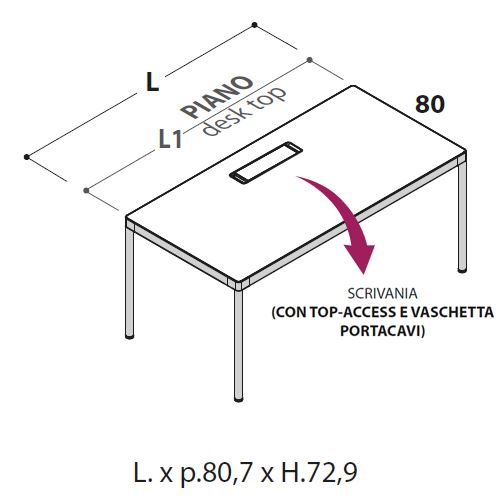 Scrivania 80 [+€116,00]