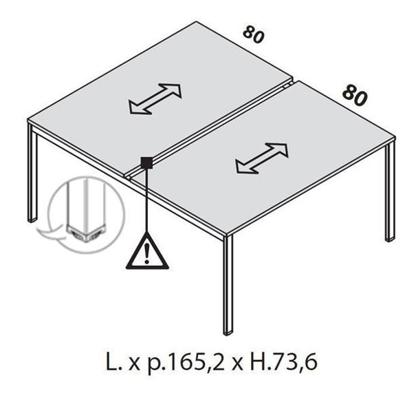 Immagine di Oxi_Q 111741-111745| BENCH CON P. 165,2CM CON GAMBE A PONTE