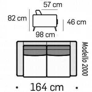 Divano 2 Posti L.164Cm