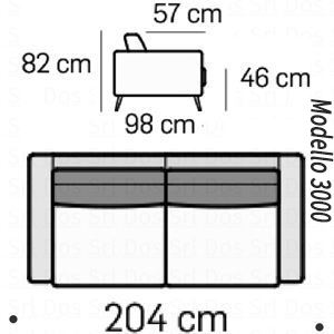 Divano 2 Posti L.204Cm