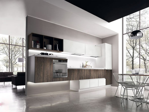 Cucina lineare Sincro Wood | Miton